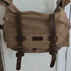 Men's Tan Canvas Backpack